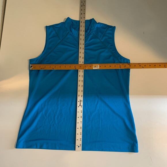 Tail Tech Top Women XL Extra Large Turquoise Sleeveless 1/4 Zip Performance Golf - Picture 7 of 11